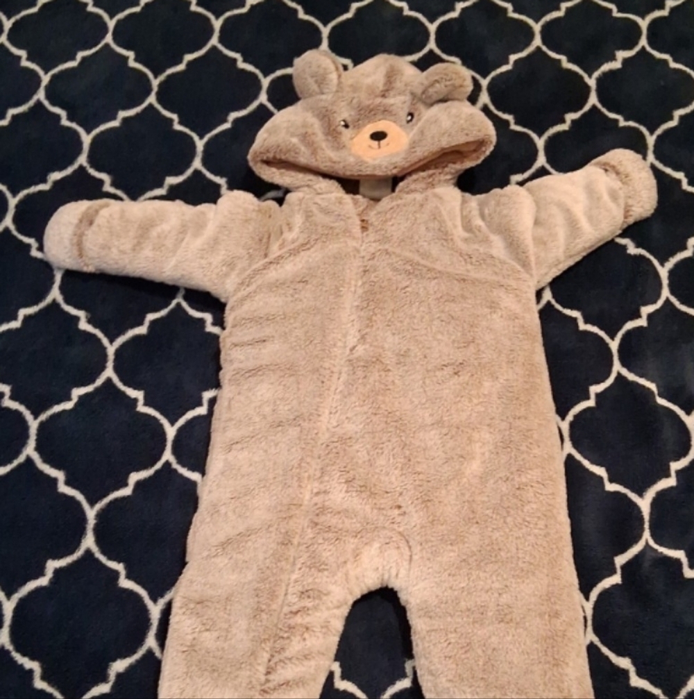 Adorable Bear Hooded Kids Footie